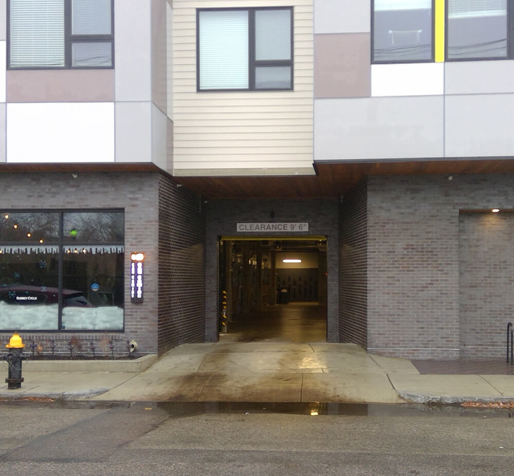 Picture of an automated parking garage